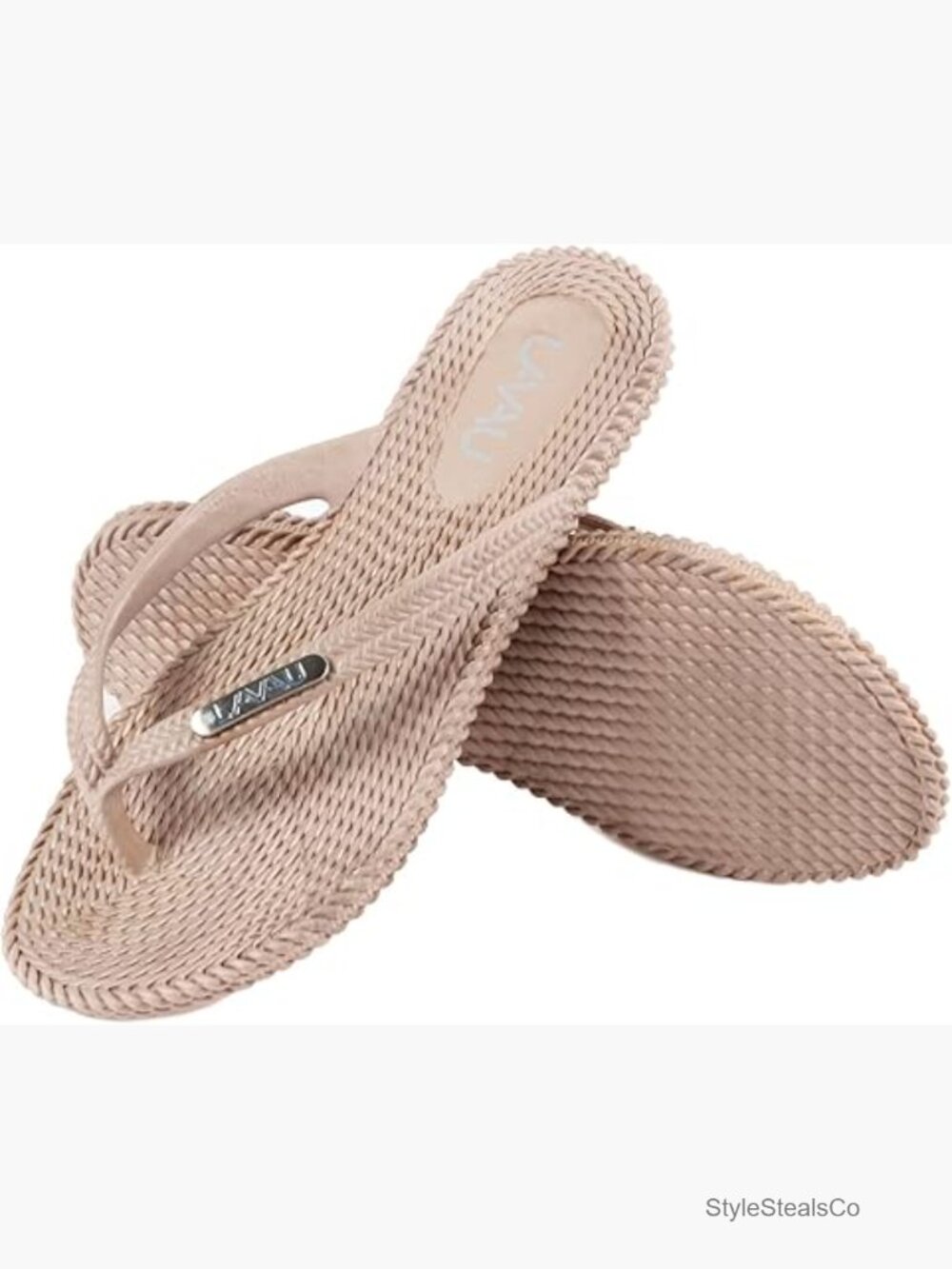 Recycled Rubber Flip Flops, Non Slip Thong Sandals for Beach Pool